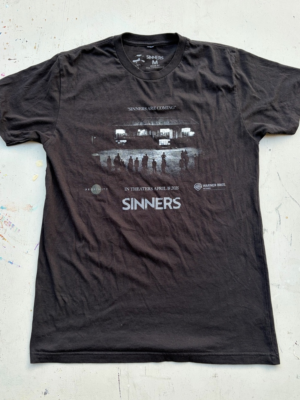 Women's Sinners T-Shirt Black Movie Release M Film Horror Jordan Southern Promo